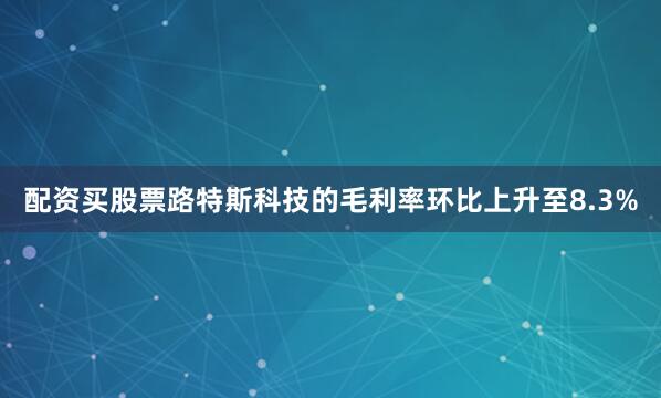 配资买股票路特斯科技的毛利率环比上升至8.3%